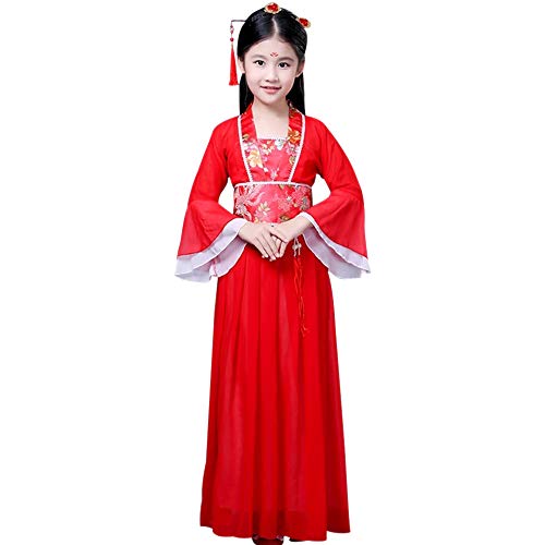 KINDOYO Hanfu Herrlich Kostüme Im Chinesisch Kleide Stil - Chinesischer Stil Ethnische Mädchen Kleid Tanzen Performance Hanfu Cover