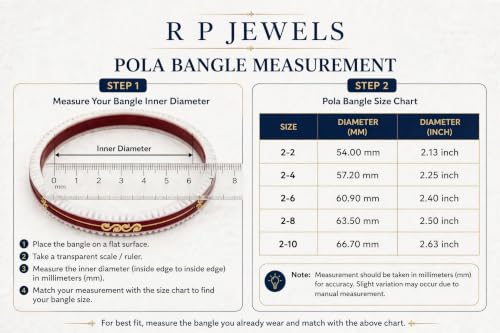 Image of 22kt (916) Yellow Gold Handmade Pola Bangles for Women with Purity Certificate (Set of 2pcs) - Red