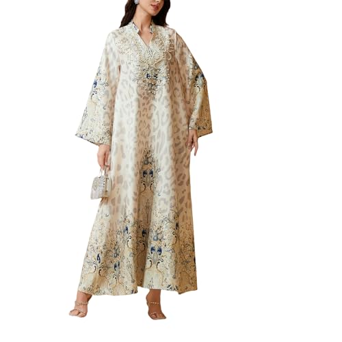 Robe musulmane léopard chic pour vos soirées et fêtes