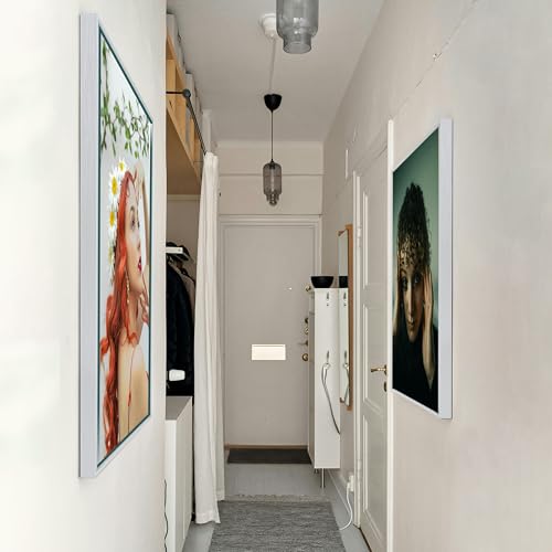 Image of Canvas Frame 16x24, DIY Metal Floating Frame, Canvas Floater Frames for 0.6 inch-0.9 inch Deep Print Painting (Silver,16 inchx24 inch)