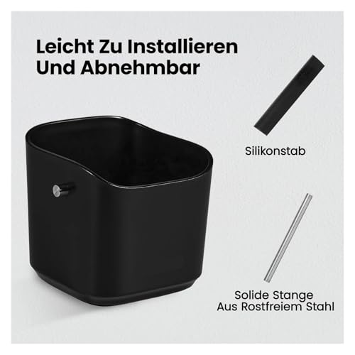 Versatile Coffee Machine Accessory Compatible with MHW-3BOMBER Knock Box 1.2L for Ground Espresso with Removable Bar & Non-Slip Pads (1pc) - Image 4
