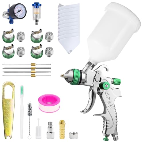 �v���t�F�b�V���i��HVLP�X�v���[�K���L�b�g 1.4/1.7/2.0/2.5mm�m�Y���t���A�J�[�y�C���g�X�v���[�K�� �d�̓t�B�[�h�y�C���g�X�v���[ 600cc �����ԗp�y�C���g�K�� �ǏC���Ƌ��C�p (�O���[��-�v���~�A���L�b�g)