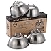 Norzn Brothers® Cloche per Hamburger (4 pezzi) – Cloche Acciaio Inox 304, Coperchio per Barbecue, Cloche Hamburger, Cupola per Hamburger, Copertura Hamburger, Qualità Alimentare, Garanzia 10 Anni immagine