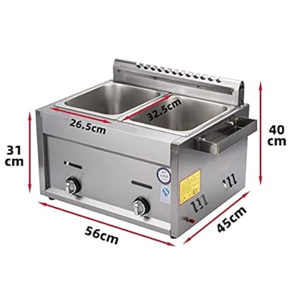 Professionelle Gasfritteuse, 16-Liter-Gas-Fritteusentank Edelstahl-Hähnchen-Chip-Fritteuse Mit Korbschaufel Für Gewerbliche Restaurantküche – Bild 3
