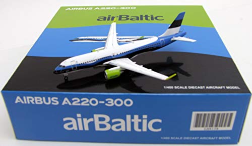 JC Wings JCW4158A 1:400 airBaltic Airbus A220-300 Reg #YS-CSJ (pre-Painted/pre-Built) 400 Lucky Air Airbus A320-200 Reg #B-8446 (pre-Painted/pre-Built)
