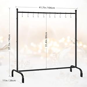 Christmas stocking holder stand christmas stocking hangers with 10 hooks metal stocking holder stand for floor fireplace christmas decoration  urban country home decor