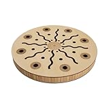 Btuty 12 Inch Ocean Drum Ethnic Percussion Instrument Bamboo Wooden Drum for Home Party Supplies Onomatopoeic Music Portable Hand Drum Instrument Natural Color Sound Therapy Relaxing Water Sound