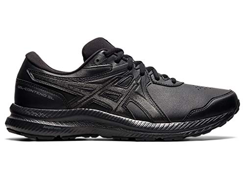 ASICS Men's Gel-Contend SL Walking Shoes, 8, Black/Black