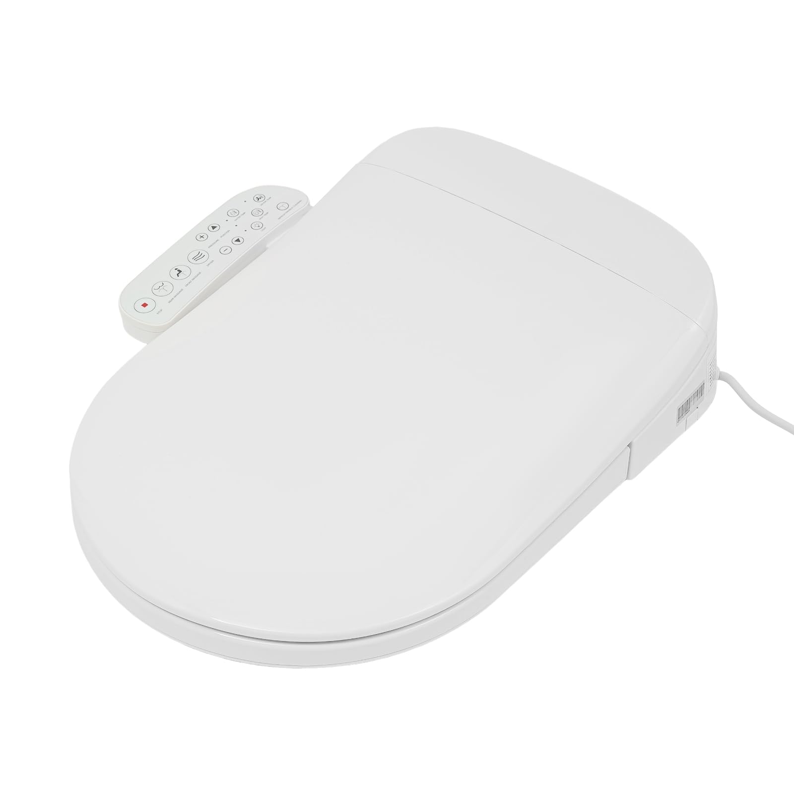 Asiento de Inodoro Inteligente, Tapa con Calefacción y Ducha, Mando Digital, Blanco, para Baño, Hotel, Uso Público y Privado, 220V EU