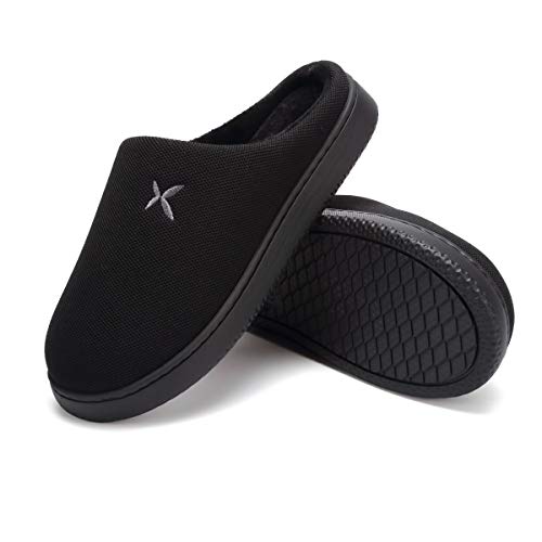 Buy House Slippers for Men Black Memory Foam Shoes Women Indoor Slipper