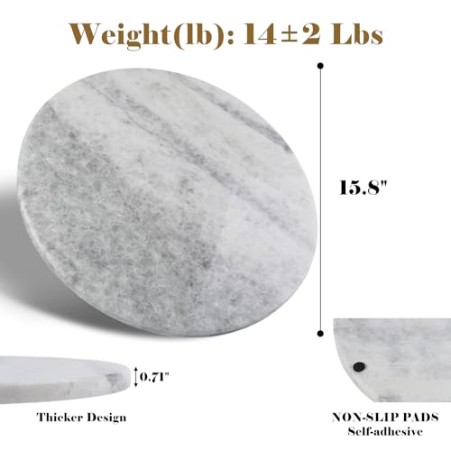 Tabla de cortar redonda de mármol 40.64 cm Koville miniatura 3