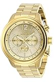 Invicta Men's Aviator Quartz Watch with Stainless Steel Strap, Gold, 22 (Model: 28898)
