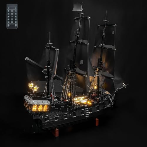 LocoLee Light kit Compatible with Lego 10365 Captain Jack Sparrow's Pirate Ship - No Model Only Light, LED Lighting Accessories Compatible with Lego Black Pearl Icons (RC Version)