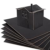 BENECREAT 30 Pack schwarzer Wellpappe Blätter, 30x30cm Quadrate flach Füllung einfügen Blatt Pads für Verpackung, Mailing, Umzug, 2mm dick