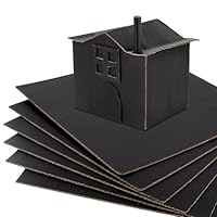 BENECREAT 30 Pack schwarzer Wellpappe Blätter, 30x30cm Quadrate flach Füllung einfügen Blatt Pads für Verpackung, Mailing, Umzug, 2mm dick