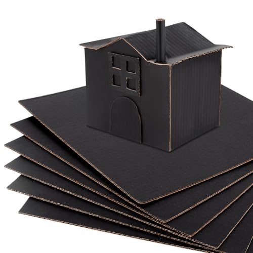 BENECREAT 30 Pack schwarzer Wellpappe Blätter, 30x30cm Quadrate flach Füllung einfügen Blatt Pads für Verpackung, Mailing, Umzug, 2mm dick