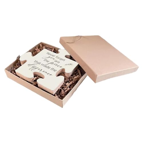 Uozonit Dankeschön Puzzleteil, Dankeschön, Puzzleblock aus Holz, Geschenke zum Abschied, neue Beschäftigungsgeschenke für Frauen und Männer, Ruhestand