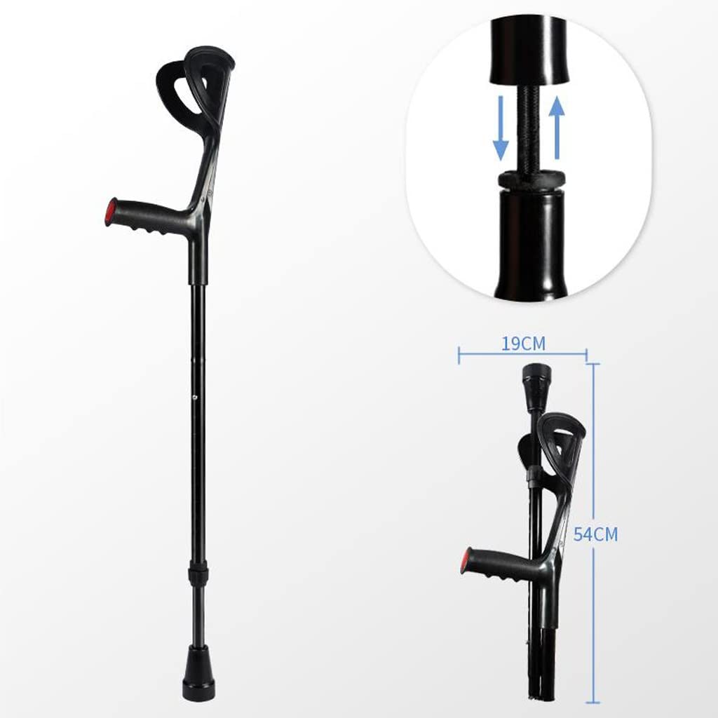 XMING Muletas de Codo Muletas de Brazo Jóvenes Fractura Muletas Dobles Muletas de axila Muletas Plegables Antideslizantes Ayudas for Caminar (Color : Silver, Size : B)
