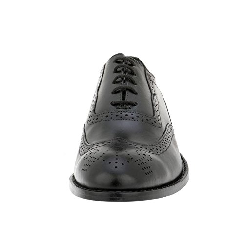 Image of Mens Tread Design & Plain Genuine Leather Lace Up Oxford Dress Shoes