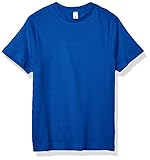 AquaGuard Boys' Big Heavyweight Combed Ringspun Cotton T-Shirt, Royal, XS