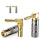 deleyCON 4 Stück Bananenstecker Set 90° Gewinkelt - Vergoldet Schraubbar für Lautsprecherkabel Boxenkabel 0,75 mm - 4,5 mm & z. B. HiFi Heimkino Receiver