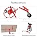 11' Drywall Lift Panel Hoist, Jack Lifter Jack Rolling Lockable Caster Wheel Drywall Lift Construction Tools (Red-Upgrade)