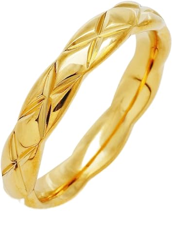 [Pixy Jewelry] 3mm/6mm �L���e�B���O �����O �w�� �X�L���W���G���[ �y�A�����O 316L (3mm 11���]12��, �S�[���h)