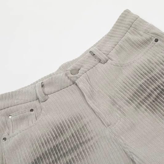 Men's Pants Spring Fall Retro Print Corduroy Relaxed Straight Wide Leg Trouser for Men4