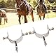 Western-Cowboy-Sporen, 2 Stück, Exquisite Vintage-Pferdesporen aus Edelstahl mit Rotierendem Zahnrad,Retro-Stiefelsporen aus Metall mit Feiner Verarbeitung für Reitsportbegeisterte