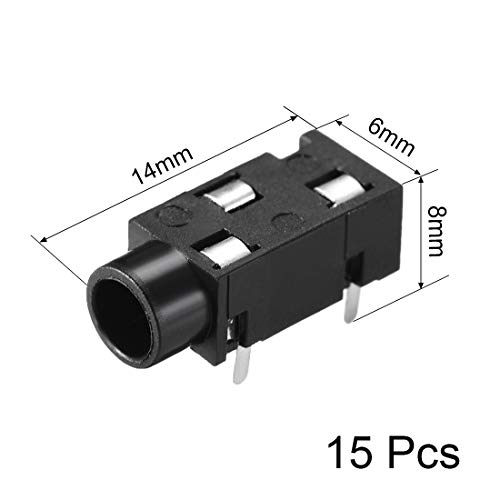 Conector Jack de Audio 3.5 mm PCB Mount 15 piezas miniatura 2