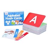 Large Alphabet ABC Flash Cards for Toddlers 2-4 Years - 52 Flashcards - 26 Uppercase & 26 Lowercase Cards with Large Letters - ABC Learning Flashcards with Animal Themes for Age 2-4