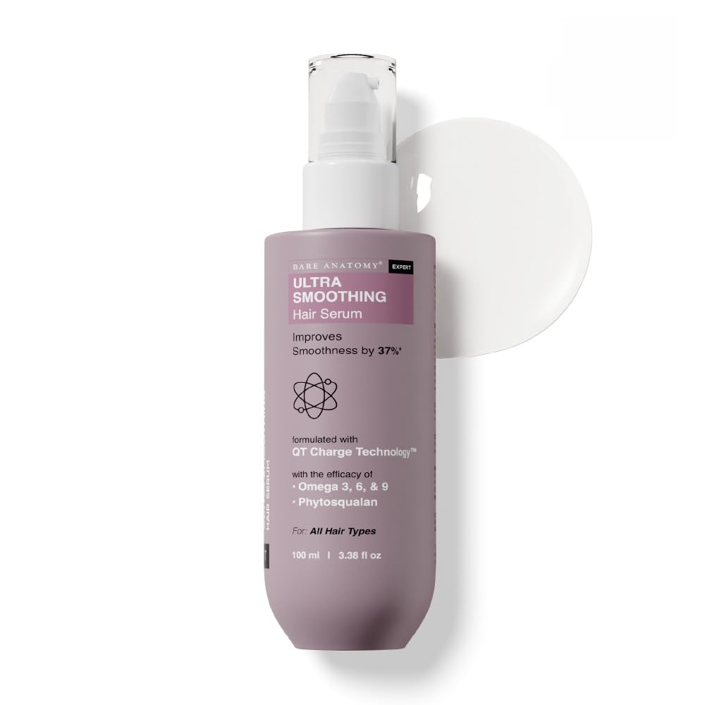 Bare Anatomy Ultra Smoothing Hair Serum For Dry & Frizzy Hair | Restores Smoothness & Texture | Powered By Carbohydrate Complex & Niacinamide | For Women & Men | SLS & Paraben Free | Vegan | 50ml-image-42