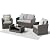 LHBcraft 7 Piece Patio Outdoor Furniture Set, Outdoor Sectional, All-Weather Hand-Woven Wicker Patio Sectional Sofa, Rattan Outside Furniture with Grey Cushion and Glass Coffee Table