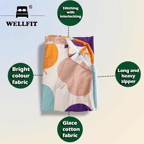 Image of WELLFIT Premium Glace Cotton 300 TC Mattress Cover /Protector for Single Size Bed with Zip /Chain /3x6 ft / 36x72x6 inch