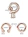 Vsnnsns 4G Septum Rings Surgical Steel Heavy Gauges Earrings for Stretching Internally Threaded Horseshoe Septum Nose Rings Weights Captive Bead Earrings Hoops PA Ring Rose Gold 4 Gauge