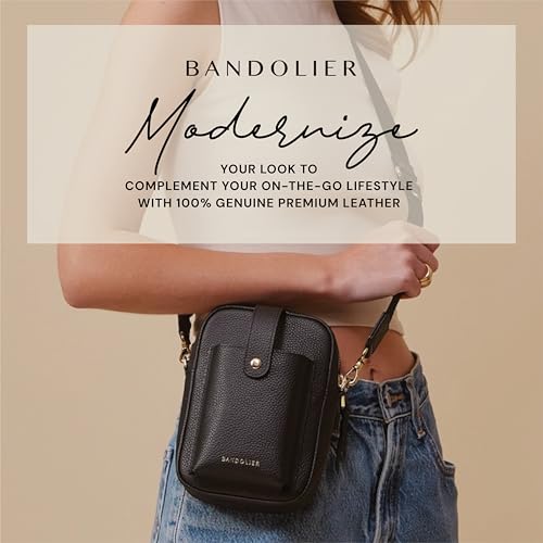 Bandolier Dillon Bag Crossbody | Stylish Pebble Leather Bag | Adjustable Strap, Exterior Slip Pocket | Small Bags for Women4