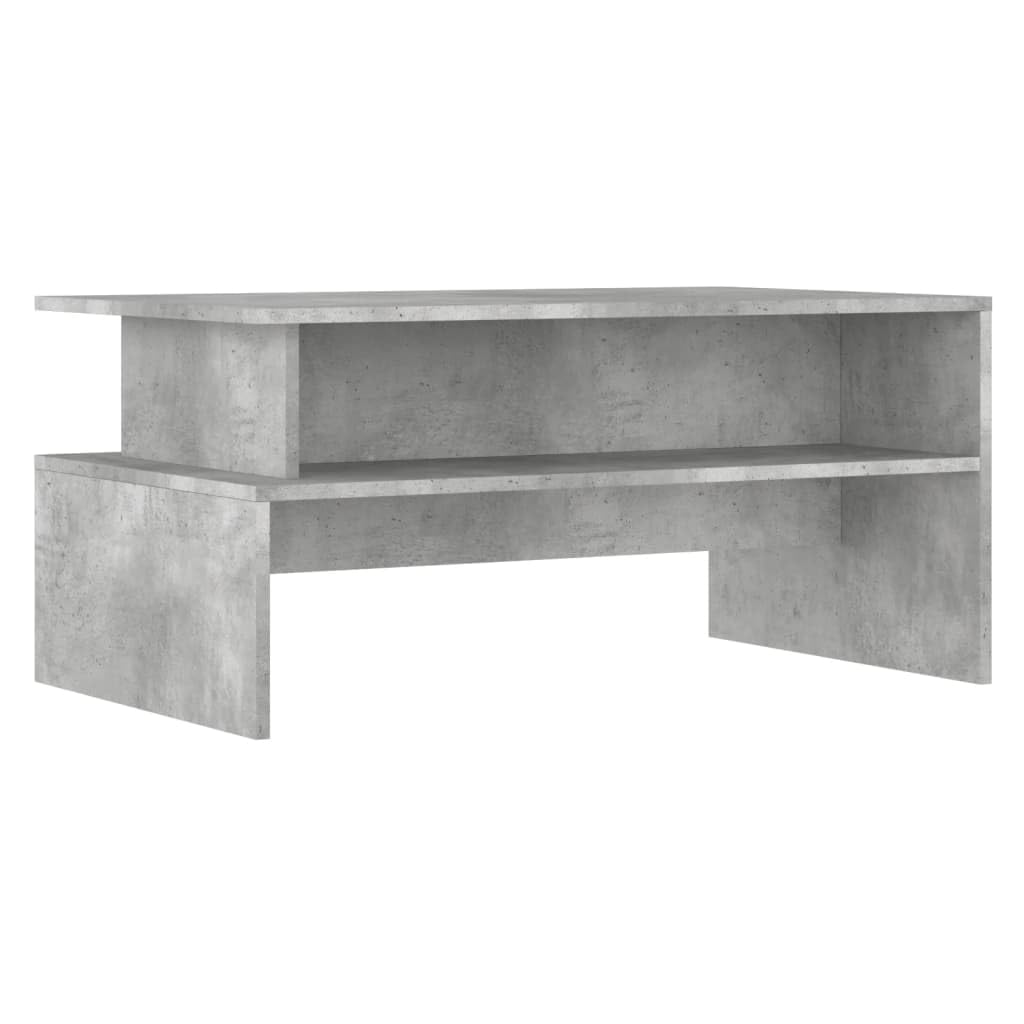 Homgoday Tavolino da caffè grigio cemento, 90 x 55 x 42,5 cm, tavolino da tè per soggiorno, sala d'accoglienza degli ospiti, camera da letto e mobili da ufficio