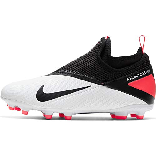 Nike JR Phantom Vision 2 Academy DF FG - White-Black-Crimson 5.5