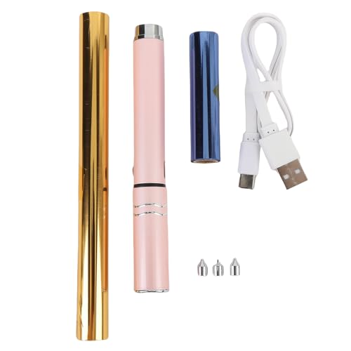 Aramox Bolígrafo De Lámina Caliente, 4 Puntas, 2 Rollos De Lámina, Inalámbrico, Recargable Por Usb, Para Hacer Tarjetas Y Álbumes De Recortes.