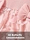 PATPAT Baby Mädchen Tüllkleid mit Kurze Ärmel, Tutu Kleid Kleinkind Mädchen, Perfekt als Blumenmädchen Kleid oder Geburtstags, Freizeit, Partys, Bankett und Urlaub, Kurzarm Prinzessin Kleid