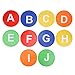 Teppich-Spot-Marker, 10 Stück Multicolor Sit Marker Rutschfeste Vorschule Pädagogische Kinder und Jahre Briefaufkleber Wiederverwendbare Runde Teppichaufkleber Training Logo Disc für Sportler