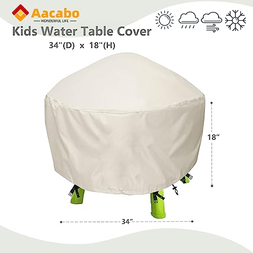 Image of Water Table Cover Waterpark Play Table Covers Sand Water Outdoor Water Table Cover 34X34X18 inch-Beig