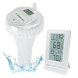 Urageuxy Wireless Digital Pool Thermometer, 328ft Remote Floating Thermometer with Backlit Display for Pool, Hot Tub, Spa and Cold Plunge