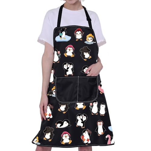 Delantal de pingüino con bolsillos