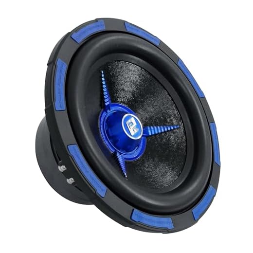 Power Acoustik MOFOS-10D2 10" Dual 2 Ω 1100W RMS Subwoofer, Black/Blue