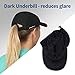 TrailHeads Women's Race Day Performance Running Cap, Lightweight & Quick Drying Mesh Sports Hat with Reflective Trim - Black
