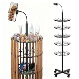 JAOGAUS Perückenständer, Haarverlängerungsständer mit Telefonhalter, Höhenverstellbarer Perückenständer mit 140 Stiften zur Aufbewahrung von Perücken, Haarverlängerung