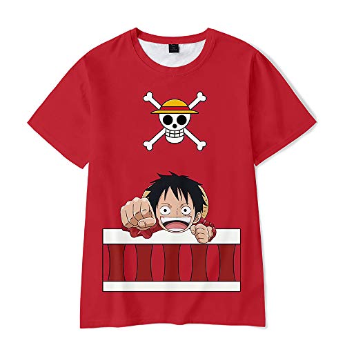 Anime One Piece T-Shirt 3D Imprimé Chemise à Col Rond Été Tendance à Manches Courtes Tops Luffy Chopper Zoro Nami Sanji Sportswear pour Jeunesse Hommes Femmes Garçons Filles Cover