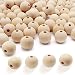 Round Wood Beads 20 mm Unfinished Spacer Beads Natural Craft Loose Beads for DIY Art Supplies Bracelet Hand-Made 100 Pack