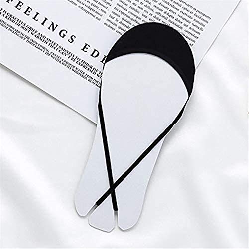 Woasvad 4 Paar Damen Slingback Liner Socke, Vorderfuß Gepolsterte, Mit Zehen Bedeckte, Nicht Geschnittene No-Show-Socke, Vorderfuß, Gepolstert, Ohne Spurensocke, Eissilk, Kurze Bootssocken (schwarz) Cover